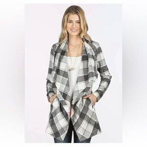 Matilda Jane Preppy Check It Twice Jacket Coat Sweater Cardigan Plaid Women’s XS